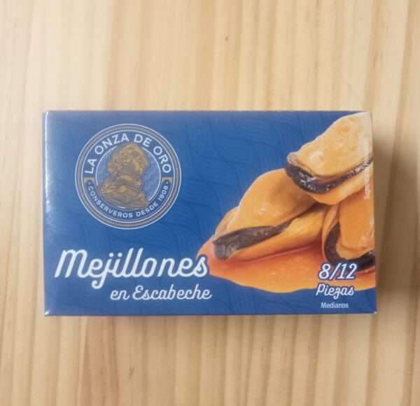 Mejillones en Escabeche, La Onza de Oro 8/12 Unds