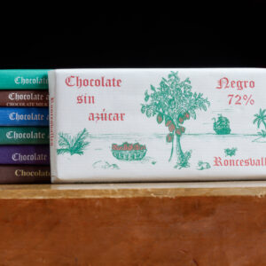 Tableta Chocolate Roncesvalles 72% sin Azúcar 125 gr