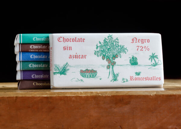 Tableta Chocolate Roncesvalles 72% sin Azúcar 125 gr