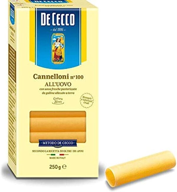 Canelone Masa al Huevo, De Cecco 250 gr