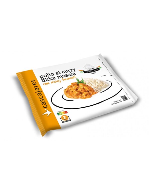 Pollo Al Curry Y Tikka Masala Con Arroz Cascajares