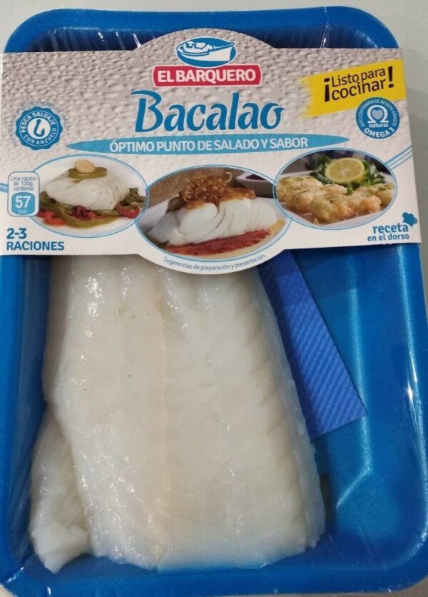 Bacalao El Barquero listo para cocinar 400 gr.